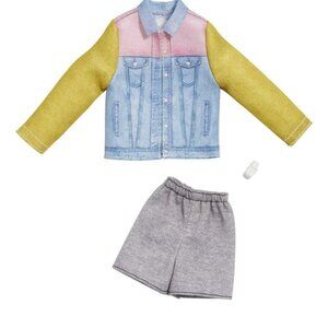 Barbie Ken Doll Outfit With Denim Jacket, Shorts & Accessory